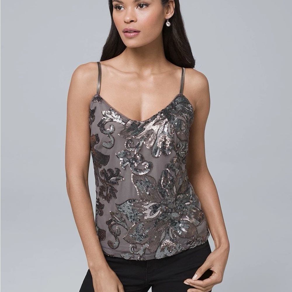 White House Black Market Sequin Camisole – Size M